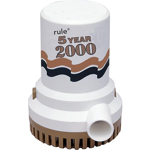 Rule 09 Gold Series 2000 GPH High Capacity Bilge Pump, 12V